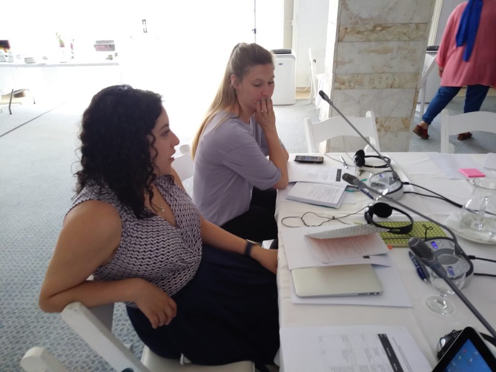 Alex and Monica from IREX at Cyprus workshop