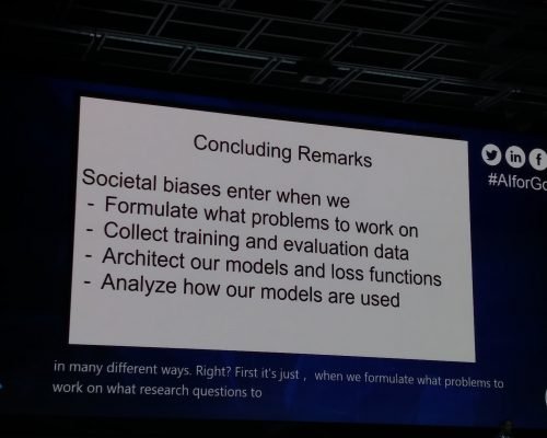 presentation by Timnit Gebru, Lead Ethical Artificial Intelligence, Google & Co-founder, Black in AI.