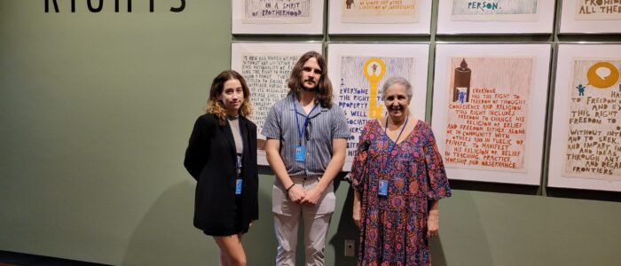 On the third floor of the UN